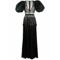 Elisabetta Franchi crystal-embellished long dress - Preto