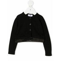 Elisabetta Franchi La Mia Bambina Cardigan com acabamento de logo - Preto