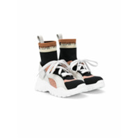 Elisabetta Franchi La Mia Bambina Tênis meia com cadarço - Preto