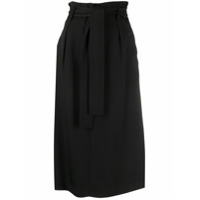 Elisabetta Franchi Saia midi com cinto - Preto