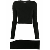 Elisabetta Franchi Tailleur com estampa - Preto