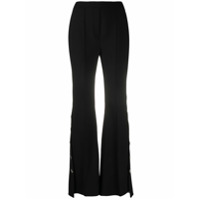 Ellery Calça flare assimétrica com detalhe de pregas - Preto