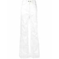 Ellery Calça pantalona com costura contrastante - Branco