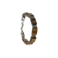 Emanuele Bicocchi square bead chain bracelet - Marrom