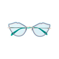 Emilio Pucci Armação de óculos gatinho - Azul