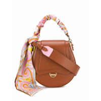 Emilio Pucci Bolsa tiracolo com alça de mão e detalhe de lenço - Marrom