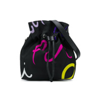 Emilio Pucci Junior Bolsa bucket com estampa de logo - Preto