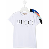 Emilio Pucci Junior Camiseta com estampa de logo - Branco