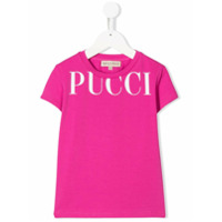 Emilio Pucci Junior Camiseta com estampa de logo - Rosa