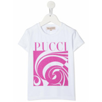 Emilio Pucci Junior Camiseta com estampa gráfica de brilho - Branco