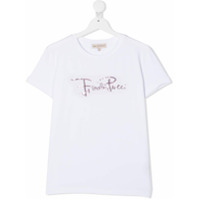 Emilio Pucci Junior Camiseta com logo bordado - Branco