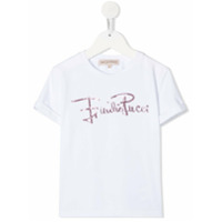 Emilio Pucci Junior Camiseta com logo em paetês - Branco
