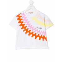 Emilio Pucci Junior Camiseta mangas curtas com estampa abstrata - Branco