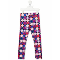 Emilio Pucci Junior geometric print cotton leggings - Rosa