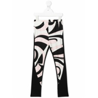 Emilio Pucci Junior Legging com estampa abstrata - Preto