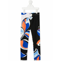 Emilio Pucci Junior Legging com estampa - Azul