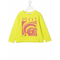 Emilio Pucci Junior Moletom com estampa de logo - Amarelo