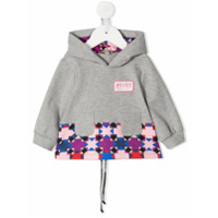 Emilio Pucci Junior Moletom mangas longas com capuz e padronagem abstrata - Cinza