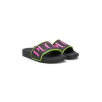 Emilio Pucci Junior Slide com estampa de logo - Preto
