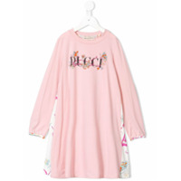 Emilio Pucci Junior Vestido com estampa de borboleta - Rosa