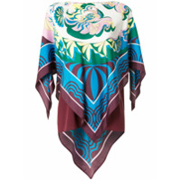 Emilio Pucci Lenço de seda preta com estampa - Estampado