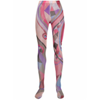 Emilio Pucci Meia-calça Occhi estampada - Rosa