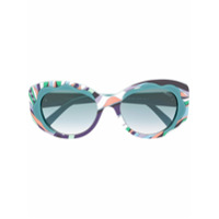 Emilio Pucci Óculos de sol estampado - Azul