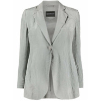 Emporio Armani Blazer com abotoamento simples e detalhe de vincos - Cinza