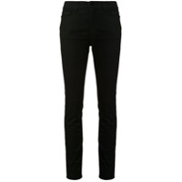Emporio Armani Calça jeans skinny com logo e listra lateral - Preto