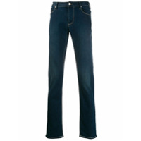 Emporio Armani Calça jeans slim cintura média - Azul