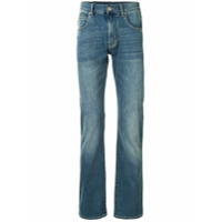 Emporio Armani Calça jeans slim com cintura média - Azul