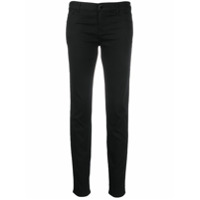 Emporio Armani Calça jeans slim com logo bordado - Preto