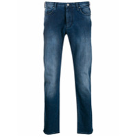 Emporio Armani Calça jeans slim de cintura baixa - Azul