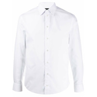 Emporio Armani Camisa mangas longas de algodão - Branco