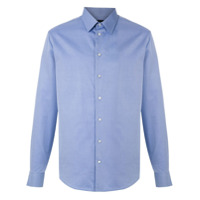 Emporio Armani Camisa Modern Fit de algodão - Azul