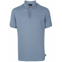 Emporio Armani Camisa polo com cor sólida - Azul