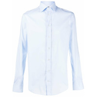 Emporio Armani Camisa slim azul de algodão