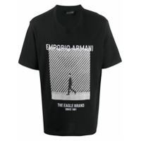 Emporio Armani Camiseta com estampa fotográfica - Preto