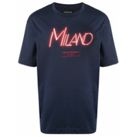 Emporio Armani Camiseta com estampa Milano - Azul
