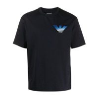 Emporio Armani Camiseta com logo bordado - Azul