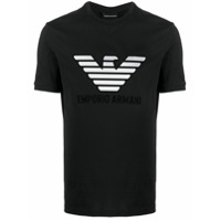 Emporio Armani Camiseta com logo de águia - Preto