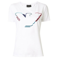 Emporio Armani Camiseta com logo de paetês - Branco