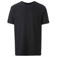 Emporio Armani Camiseta com padronagem de listras - Preto