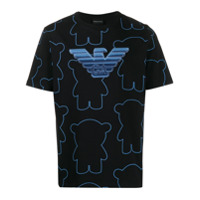 Emporio Armani Camiseta com patch de logo - Azul