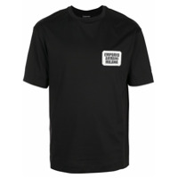 Emporio Armani Camiseta decote careca com patch de logo - Preto