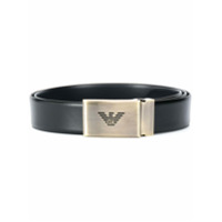 Emporio Armani Cinto com logo de águia - Preto