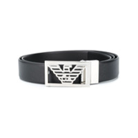 Emporio Armani Cinto com placa de logo - Preto