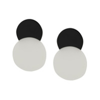 Emporio Armani double-disk earrings - Branco