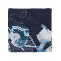 Emporio Armani Echarpe com estampa tie-dye - Azul