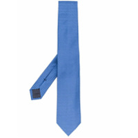 Emporio Armani Gravata de seda com estampa geométrica - Azul